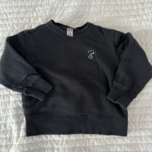 Uniqlo x KAWS snoopy peanuts black sweatshirt 3 toddler boy 3T